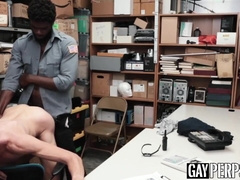 White perp IR barebacked with officers good-sized black meatpipe