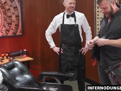 InfernoDungeon.com - Brian Bonds drinks jizm in knuckle plumb with Devin Franco