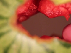 Muscular Stud Fucks and Cums on Watermelon