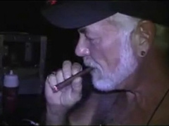 Two Daddys an a Boy wanking in a Backyard from a Bar 3