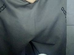 Sensitized manhood getting stiff, lean young dude milks humungous enormous spunk-pump