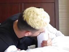 Handsome Hunk Foot Worship And Handjob Cumshot