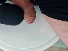 my tiny gay cock cums hands free