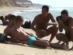 Making new friends at the gay beach