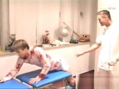 Hot Medicos finger and spank intruders