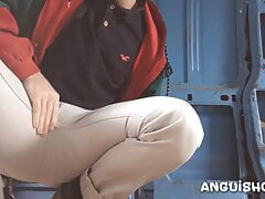 Public Jacking in Back of Work Van - Anguish Gush