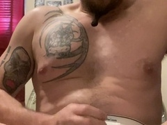 Intense underwear fetish session with a hung hunk in tighty whitey!