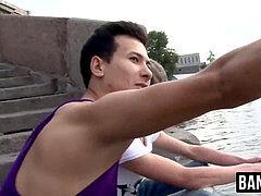 Aroused twinks get to the bedroom to screw that booty rock-hard