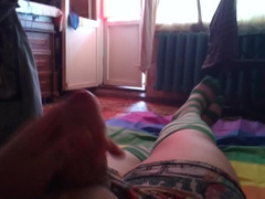 Мастурбация в чулках two