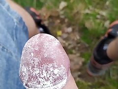 Dirty cock cumshot without hands