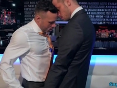 Muscle Queer guys share a hot facial in a wild anal orgy