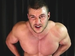 Joshua Armstrong gets verbal and jerks off his hot cock