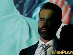 Businessman hunk gets his tight butt pounded hard by BF