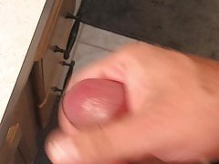 Stroking with cock ring