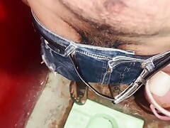 Urine with my cock and playing with it have fun also masterbuting