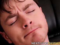 Gay youngster Jaydon Jensen solo masturbates big cock