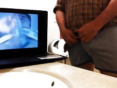 public washroom masturbation and cumshots