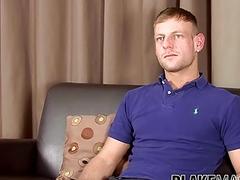 Hot interview and solo masturbation with Josh Charters