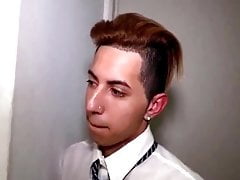 He gets his straight roommate to fuck him