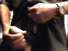 Str8 Coworker Cubicle Jerk Off & Cum 2