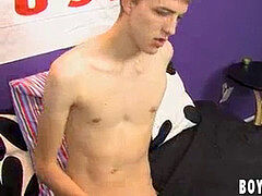 18yo lad plays with fat fake penis during solo time