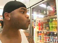 Pipe for fag dark-hued arse