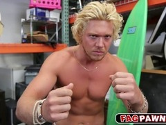 Blonde babe takes a cock in her mouth and gets pounded in the ass