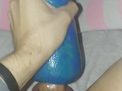 Femboy bangs lizard bum~ jizzes a pile ;trio