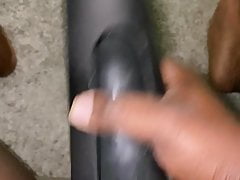 Black chub cums from fleshlight