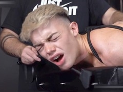 BDSM session with Conor where he gets his man milk licked up