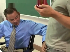 Sinful gay teacher gets nailed by gay student 18+ in classroom