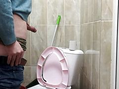 Visiting WC at work.