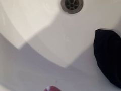 Tradesman wanking in young milfs panties and cumming