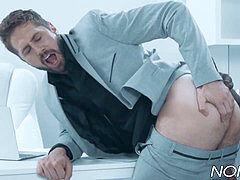 Businessman rimmed and anally boinked by nicely-shaped black fellow