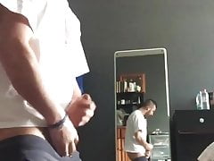 hot hairy man jacks out a hot load