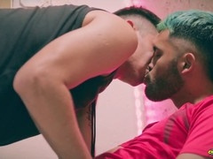 Alex Disney deepthroats Camilo Brown and feasts on his tight ass until he explodes in a powerful climax