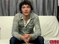 Naughty Josh Bensan pleasures his tight rear end while indulging in a satisfying solo session