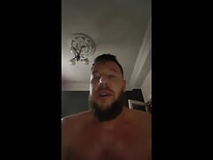 Sweaty Russian bear growls when he cums in a guy