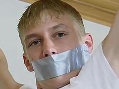 Young submissive teen gets rough handjob