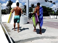 DylanLucas Latino Surfer Hunk Tops His Buddy in Cabana