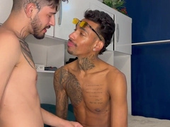 ONE DEEP-THROATING THE OTHER HIGHLY JIGGLY