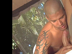 Latino hairy men pummel