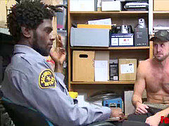 Give Me A Blowjob If You Want Your Job Back - ebony gay Cop Blackmails heterosexual Cop