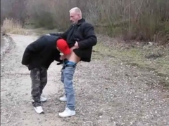 Daddy and Younger Dude fucking Outdoors
