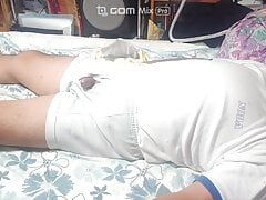 Masturbation that likes wearing Japanese school gym clothes