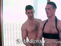 ManRoyale Gay Pride rump boinking With 2 Muscle Hunks