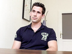 Cocky dude with curls gets power-fucked in the butt