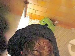 Handsome Stud Sucks my Cock at a Bathroom Gloryhole