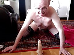 Faggot Martin Sucking my dildo