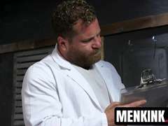 Daddy Jack Dyer takes control and dominates Riley Mitchel in the lab